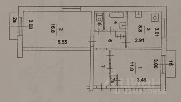 Продаю двухкомнатную квартиру 48.4м ул. Маршала Рыбалко, 16К2, Москва, ... - Фото 19
