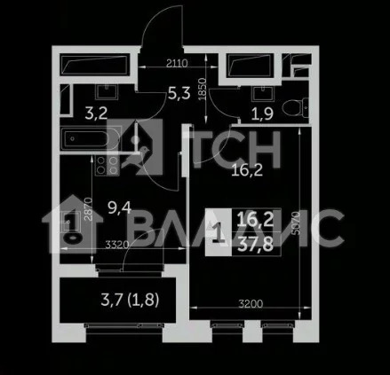 Москва, улица Зорге, д.9к1, 1-комнатная квартира на продажу - Фото 0