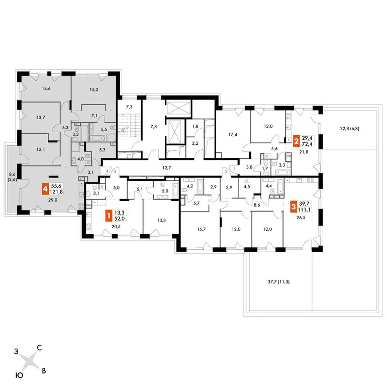 Продам 5-комн. квартиру 121.8 кв.м. - Фото 4