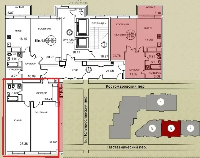 Продажа квартиры свободной планировки 80.0 м - Фото 35