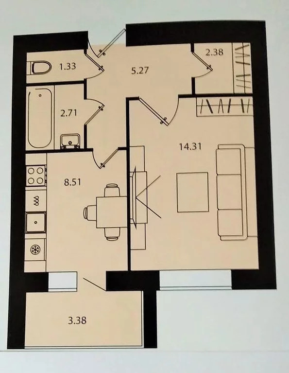 Продается квартира, 34.5 м - Фото 2