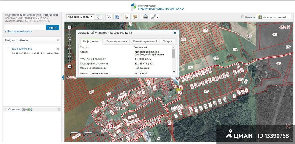 Кадастровая карта слободского района кировской области