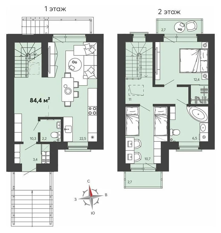 Продается квартира, 84.4 м - Фото 8