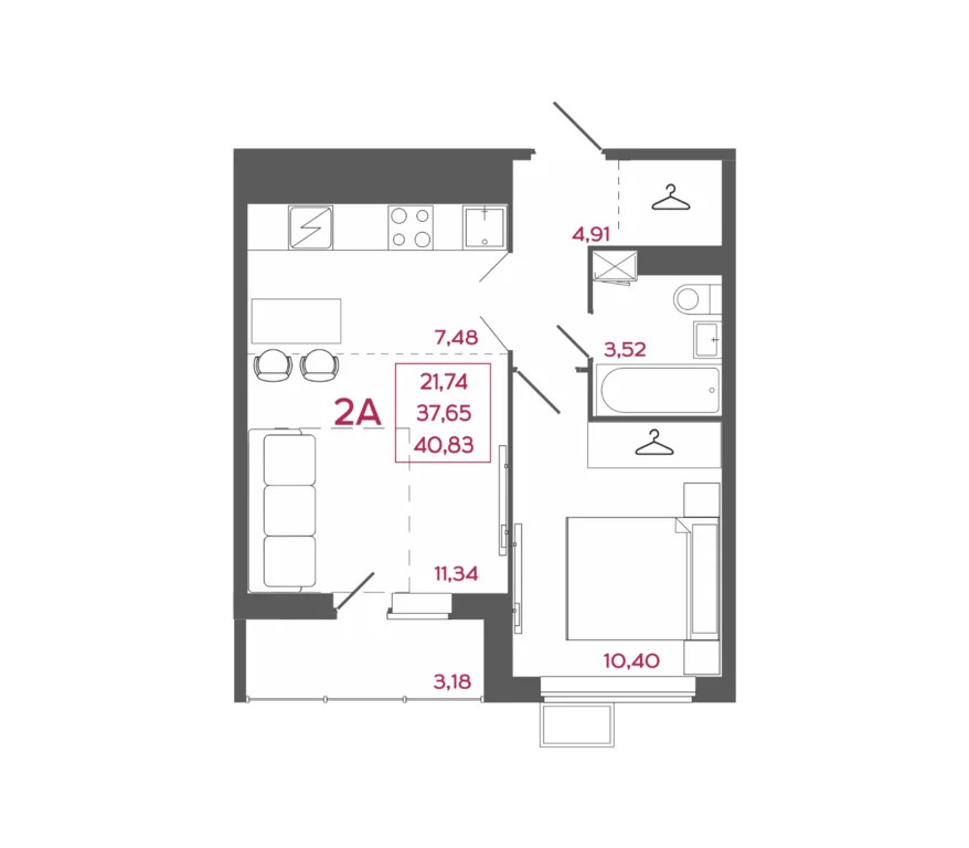 Продается квартира, 40.83 м - Фото 7