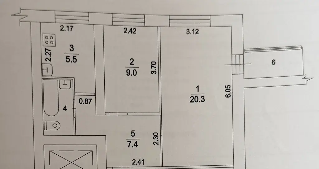 2 к. кв. г. Раменское ул. Рабочая д. 19 - Фото 19
