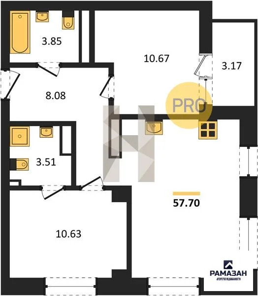 Продажа квартиры в новостройке, Казань, м. Горки, ул. Патриса Лумумбы - Фото 1