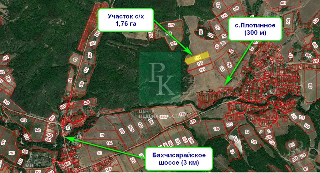 Кадастровая карта села зеленое бахчисарайского района