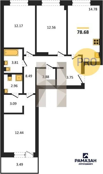 Продажа квартиры в новостройке, Казань, м. Козья слобода, ул. Залесная - Фото 1