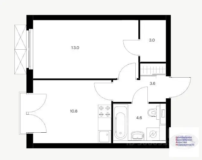 Продажа однокомнатной квартиры 35.0м Волоколамское ш., 71к9, Москва, . - Фото 1