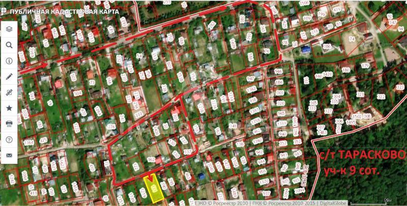 Публичная кадастровая карта снт лесное тарасково