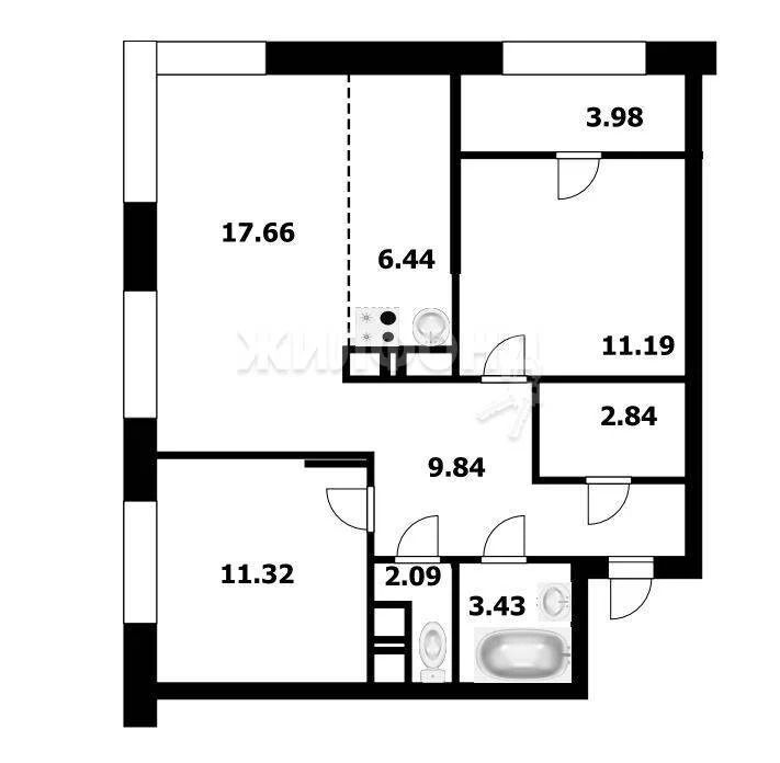 Продажа квартиры, Новосибирск, Ясный Берег - Фото 21