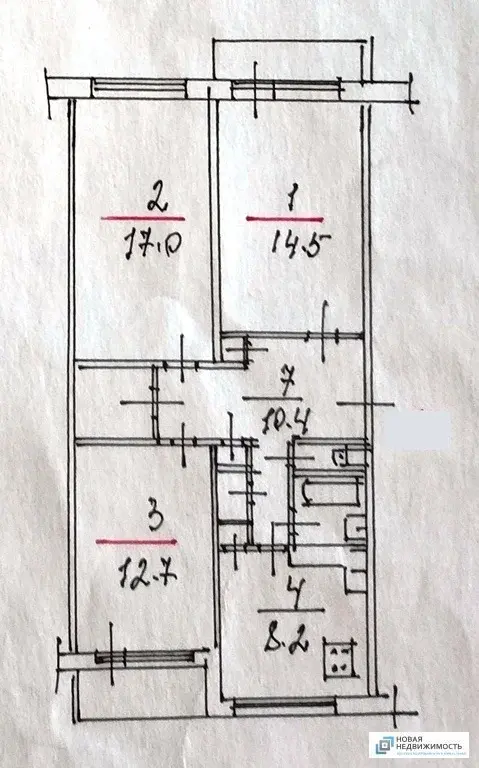 Продажа 3-х комн. квартиры п. Кирпичное ул. Юбилейная 1. - Фото 17