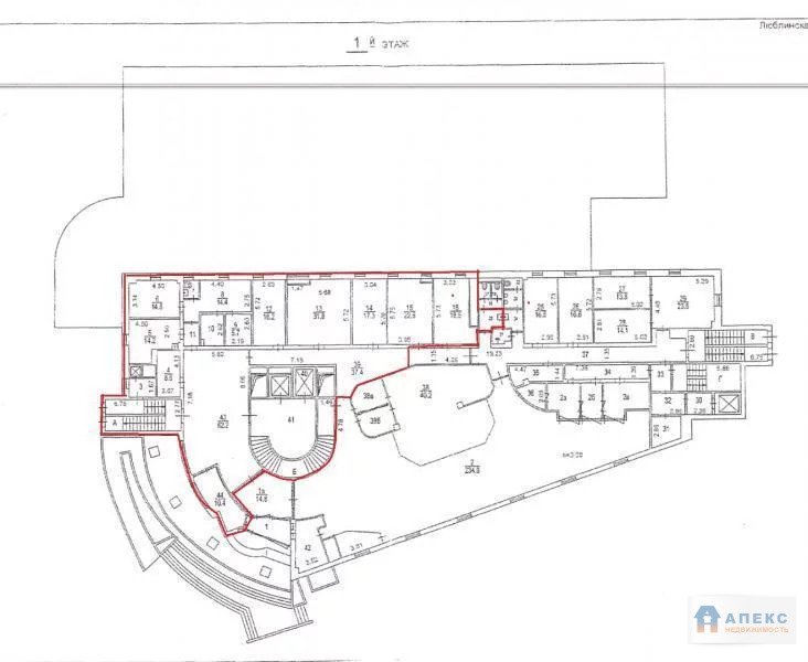 Аренда помещения 4802 м2 под офис, банк, рабочее место м. Люблино ... - Фото 8