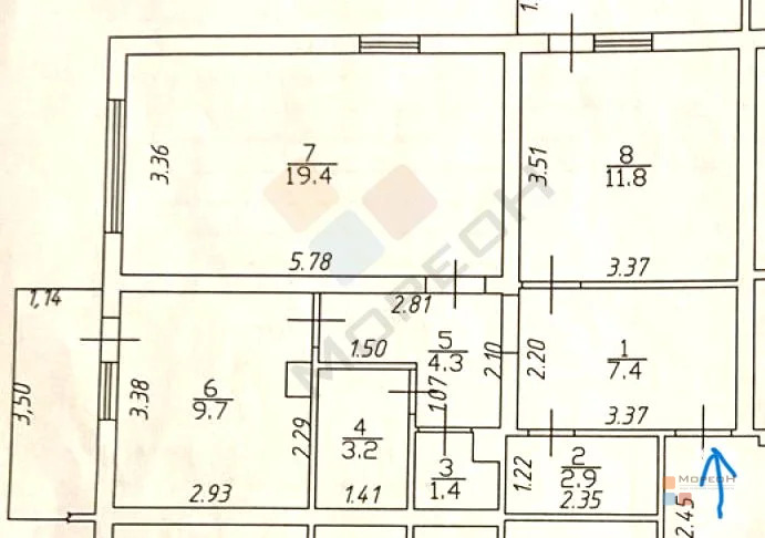 2-я квартира, 60.00 кв.м, 12/16 этаж, ККБ, Восточно-Кругликовская ул, ... - Фото 22