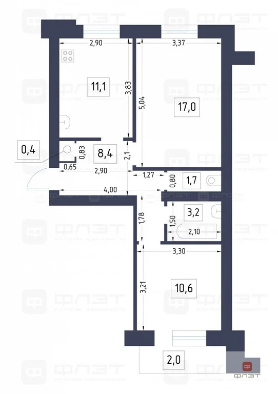 Продажа квартиры, Осиново, Зеленодольский район, ул. Гагарина - Фото 17