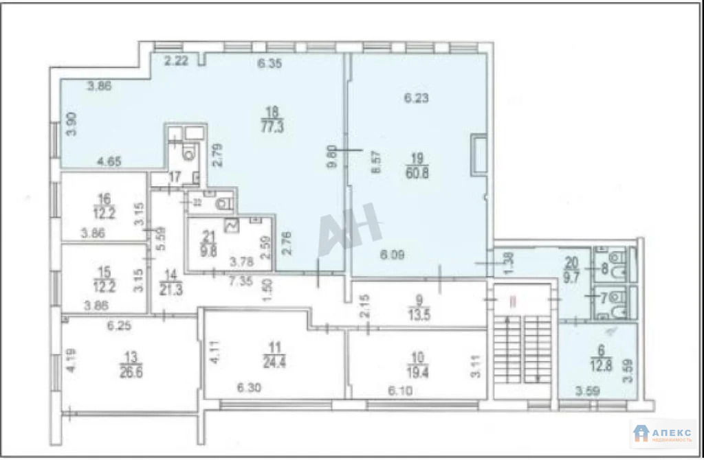 Продажа офиса пл. 310 м2 м. Новослободская в жилом доме в Тверской - Фото 6