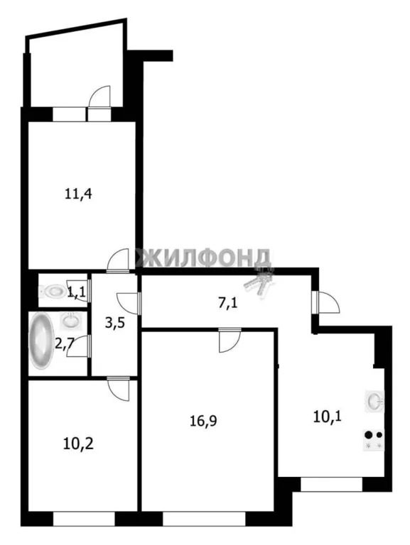 Продажа квартиры, Новосибирск, ул. Красных Зорь - Фото 20