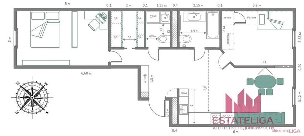 Продажа квартиры, Каширское ш. - Фото 3