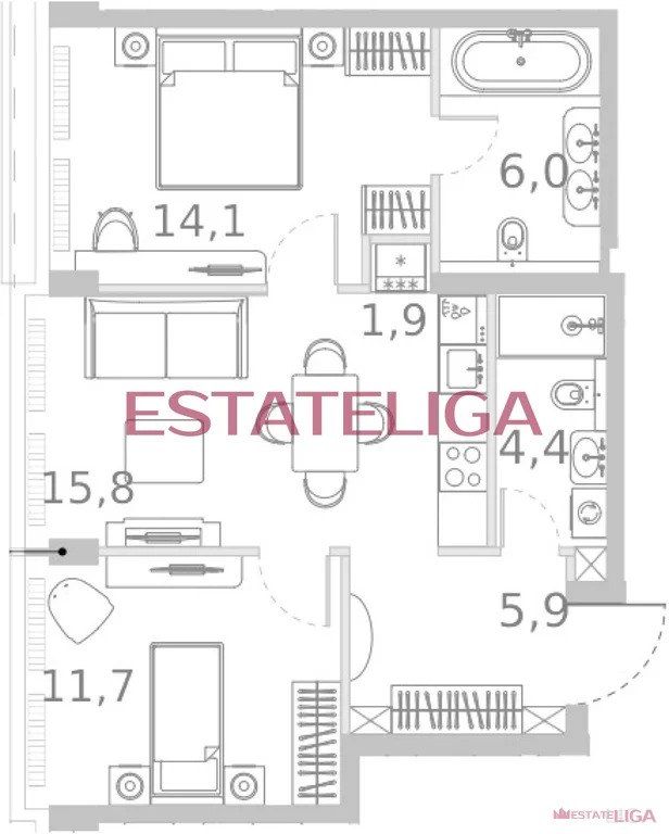 Продажа квартиры в новостройке, Кутузовский проезд - Фото 1