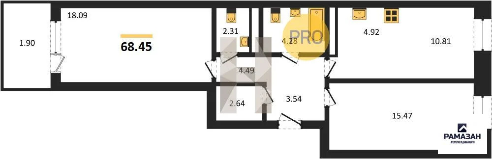 Продажа квартиры в новостройке, Казань, м. Горки, ул. Родины - Фото 1