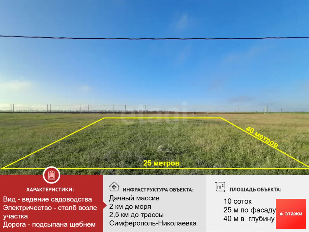 Продажа участка, Сакский район - Фото 0