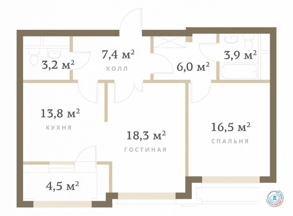 Продается квартира, 73.6 м - Фото 3