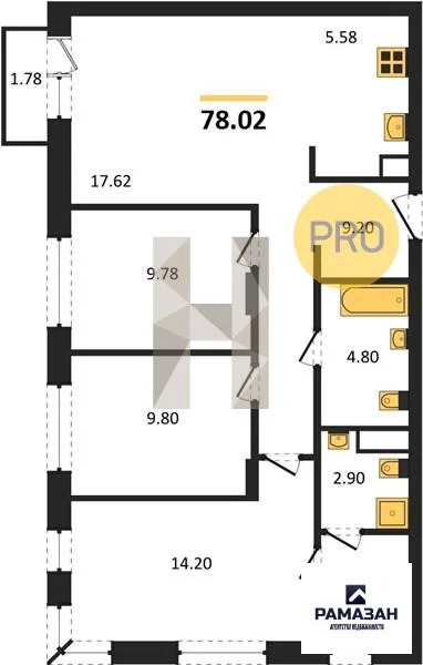 Продажа квартиры в новостройке, Казань, м. Проспект Победы, ... - Фото 1