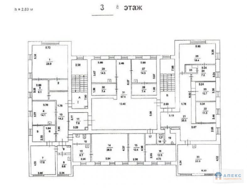 Продажа помещения пл. 1668 м2 под офис, м. Чеховская в особняке в . - Фото 8