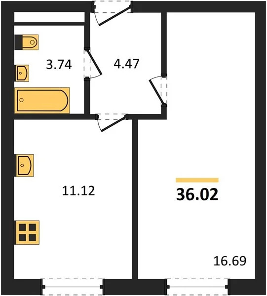 Продается квартира, 36.02 м - Фото 3