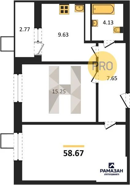 Продажа квартиры в новостройке, Казань, м. Горки, ул. Патриса Лумумбы - Фото 1