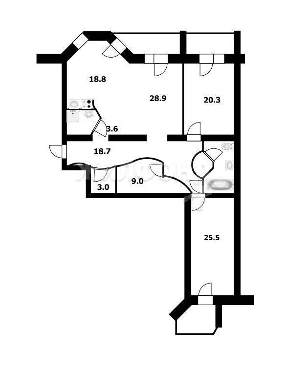 Продажа квартиры, Новосибирск, ул. Дуси Ковальчук - Фото 25