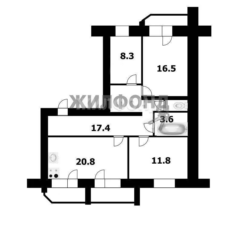 Продажа квартиры, Новосибирск, ул. Троллейная - Фото 19