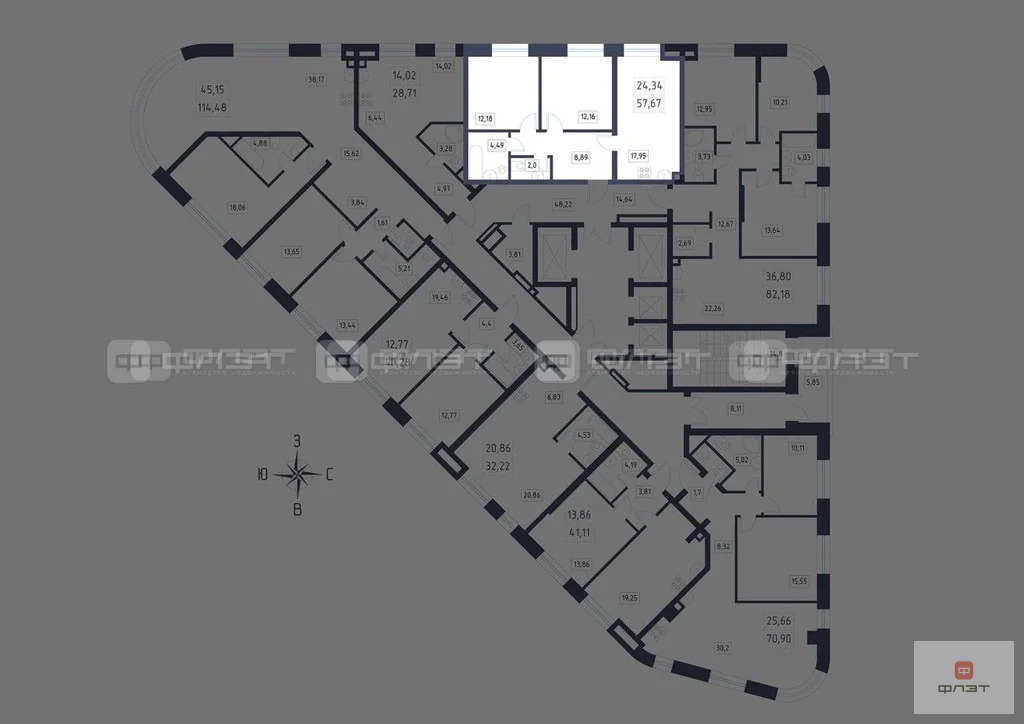 Продажа квартиры в новостройке, Казань, Победы пр-кт. - Фото 10