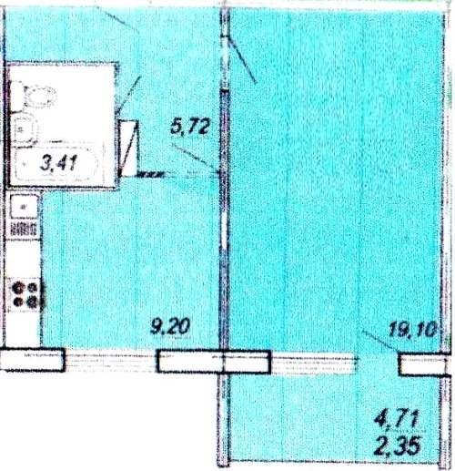 Продается квартира, 42.43 м - Фото 1