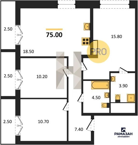 Продажа квартиры в новостройке, Казань, м. Аметьево, ул. ... - Фото 1
