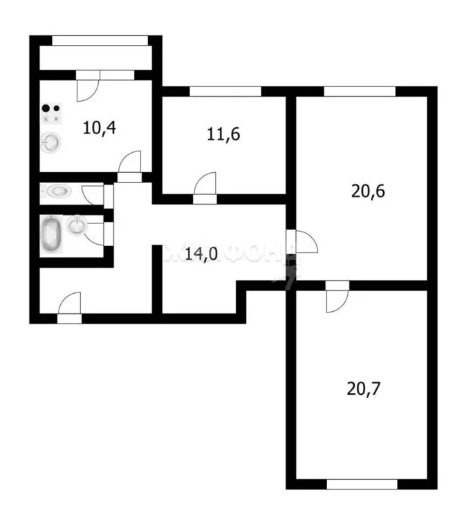 Продажа квартиры, Голубой Залив, Новосибирский район, микрорайон ... - Фото 9