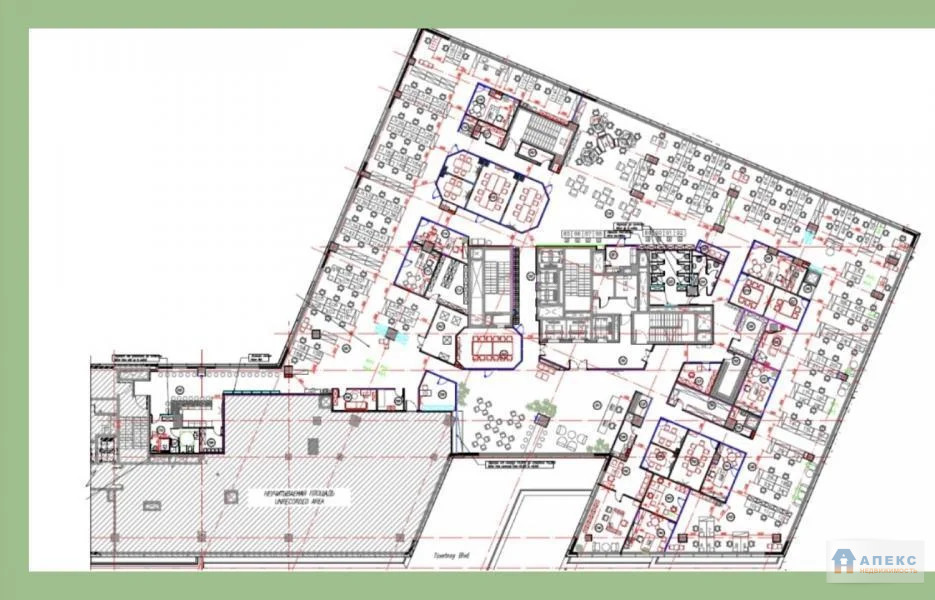 Аренда офиса 2200 м2 м. Трубная в бизнес-центре класса А в Мещанский - Фото 7