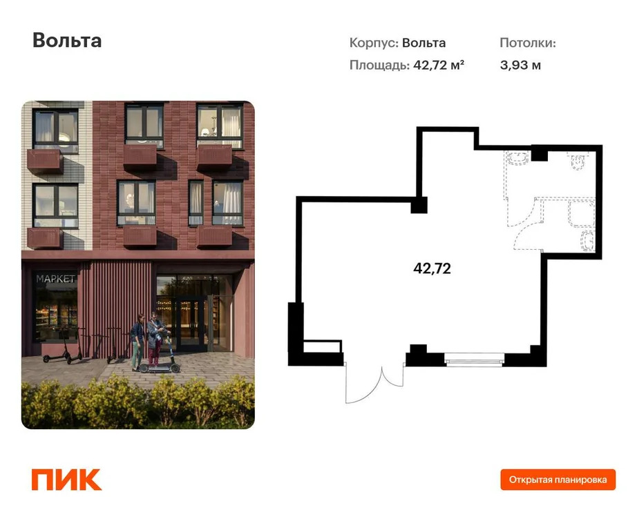 Продается ПСН 42.72 м2 - Фото 1