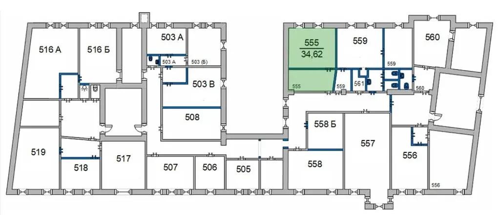 ОФИС 34,62 м2 в БЦ "Новослободская 26"! 2 мин от м. Менделеевская - Фото 9