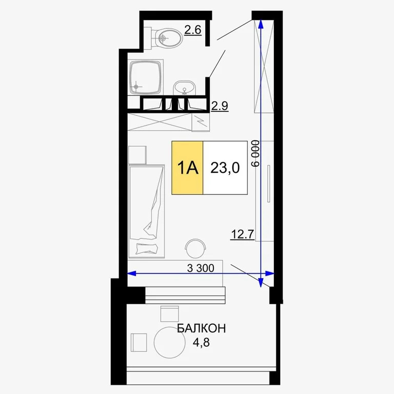 Продается квартира, 23 м - Фото 5