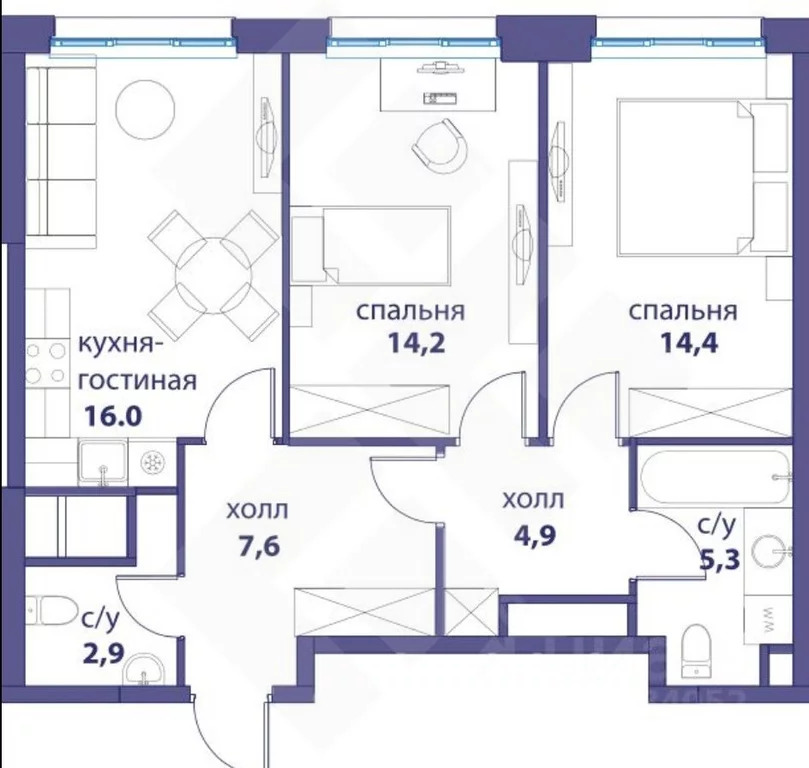 Продажа квартиры в новостройке, м. Шелепиха, Шелепихинская наб. - Фото 4