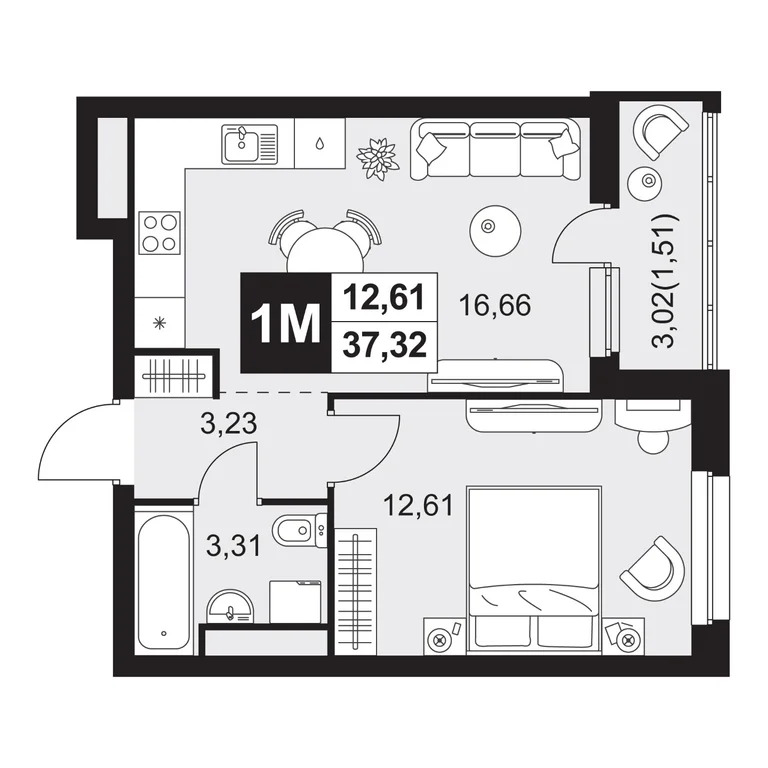 Продается квартира, 37.32 м - Фото 11
