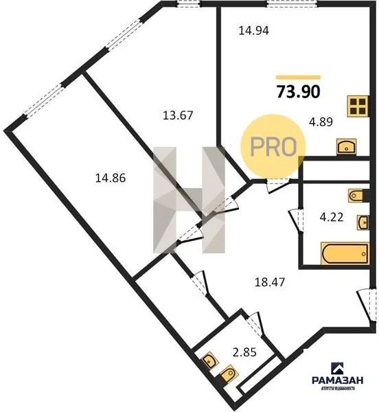 Продажа квартиры в новостройке, Казань, м. Проспект Победы, Рауиса ... - Фото 1