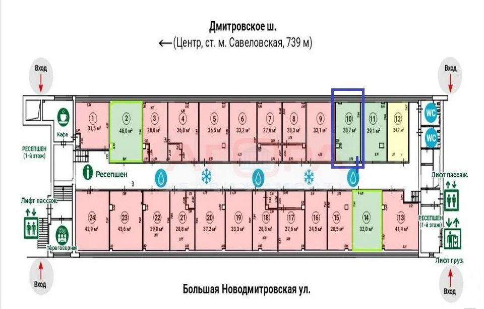 Продажа офиса, м. Дмитровская, ул. Новодмитровская Б. - Фото 10