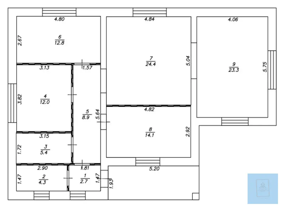 114 кв.м. на участке 9 соток в кп Былина - Фото 18