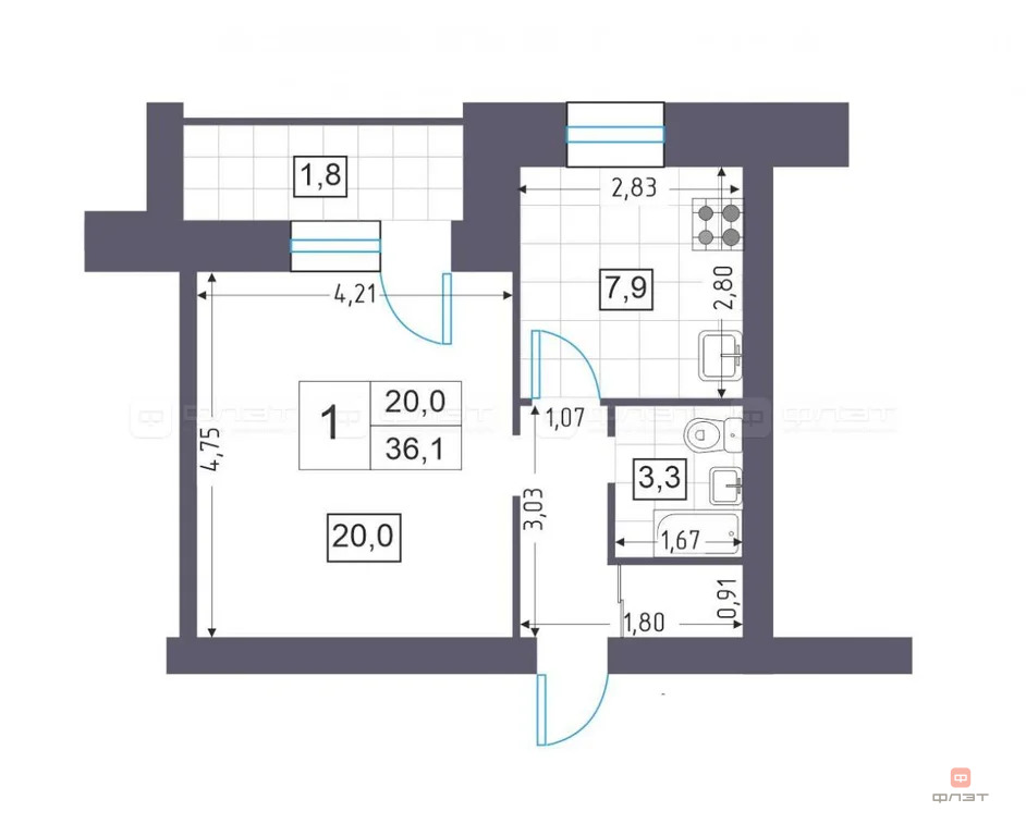 Продажа квартиры, Казань, ул. Чапаева - Фото 15