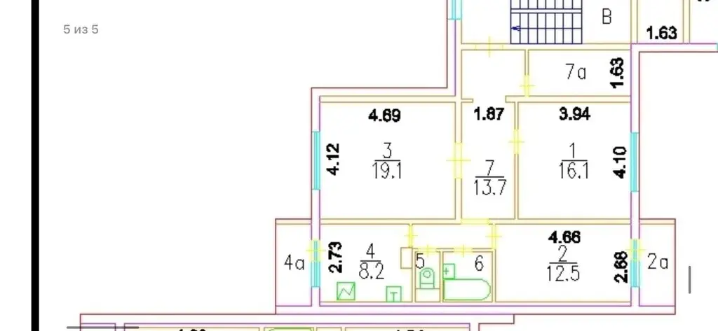 Просторная трёшка в тихом, спокойном районе. - Фото 20