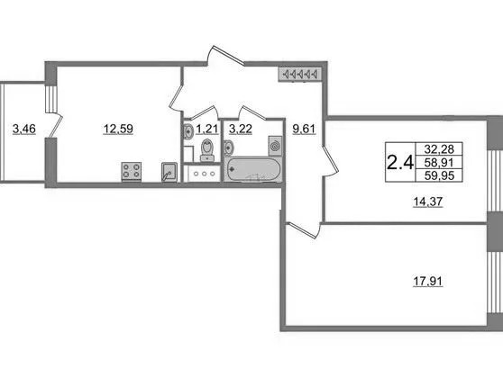 Продается квартира, 58.27 м - Фото 8