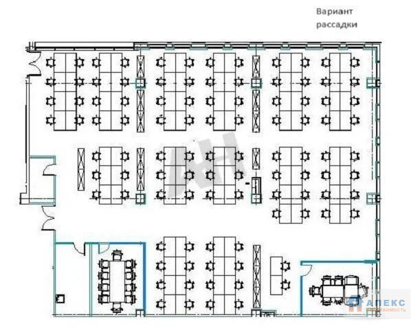 Аренда офиса 575 м2 м. Добрынинская в бизнес-центре класса В в ... - Фото 2