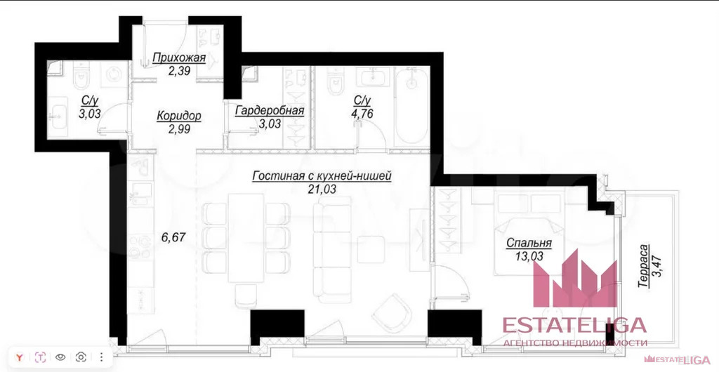 Аренда квартиры, 1-й Сетуньский проезд - Фото 15